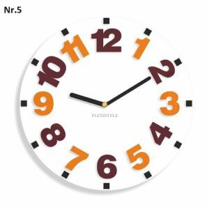 Gyerek falióra színes számokkal narancssárga