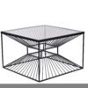 ILLUSION átlátszó üveg dohányzóasztal 60cm