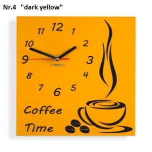 Konyhai falióra Coffee Time Sötét sárga
