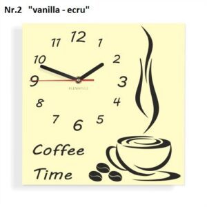 Konyhai falióra Coffee Time vanília-ecrü