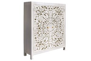 MARRAKECH fehér mangófa tálalószekrény 140cm