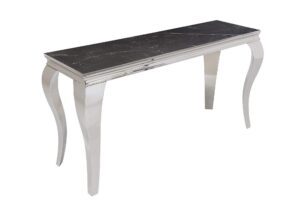 MODERN BAROCK króm szinterezett kő konzolasztal 140cm