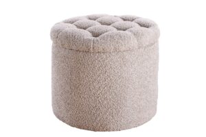 MODERN BAROCK pezsgő bouclé tároló zsámoly 50cm