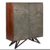 MOUNTAIN SOUL barna-zöld márvány tálalószekrény 120cm