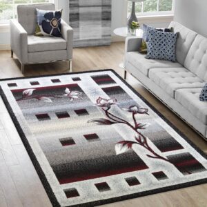 Modern nappali szőnyeg virágmintával Szélesség: 80 cm | Hossz: 150 cm