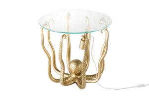 OCTOPUS arany lerakóasztal lámpával