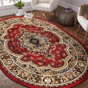 Ovális vintage szőnyeg piros színben Szélesség: 80 cm | Hossz: 150 cm