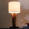 PERIFERE barna fa asztali lámpa 60cm
