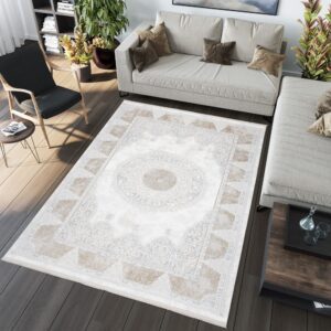 SAHARA Modern vintage szőnyeg krémszínű mintával Szélesség: 120 cm | Hossz: 170 cm