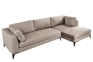 SIGNUM XL taupe bársony sarokkanapé
