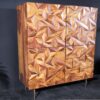 STONE FINISH barna fa tálalószekrény 140cm