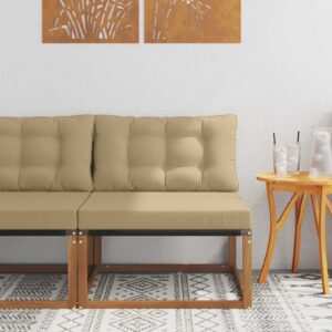 Sarokkanapé egységek természetes 79 x 83 x 73 cm tömör akácfa