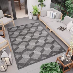 Stílusos szürke szőnyeg 3D hatással CANSAS Szélesség: 80 cm | Hossz: 150 cm