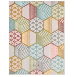 Színes szőnyeg geometrikus mintákkal Szélesség: 120 cm | Hossz: 160 cm