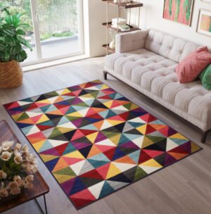 Színes szőnyeg geometrikus mintával SALSA Šírka: 140 cm | Dĺžka: 190 cm