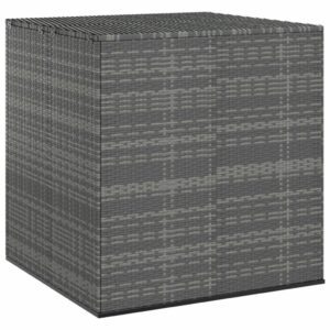 Szürke polietilén rattan kerti párnatartó láda 100x97