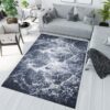 TOSCANA Modern sötét színű szőnyeg absztrakt mintával Szélesség: 80 cm | Hossz: 150 cm