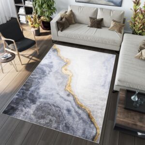 TOSCANA Modern szürke szőnyeg absztrakt mintával  Szélesség: 80 cm | Hossz: 150 cm
