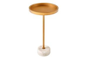 TRAYFUL arany-fehérmárvány lerakóasztal 60cm