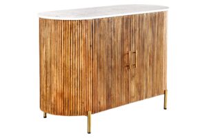 TRES CHIC fehér márvány komód 105 cm