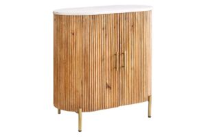TRES CHIC fehér márvány komód 70 cm