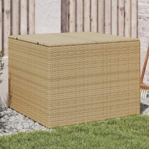 Vegyes bézs polyrattan kerti tárolóláda 291 l
