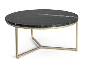 PRESCOTT II fekete márvány dohányzóasztal 68cm