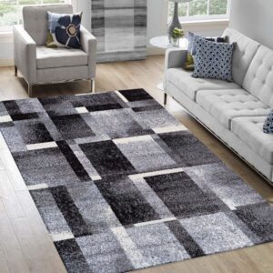 Szürke szőnyeg geometrikus mintákkal Szélesség: 80 cm | Hossz: 150 cm