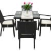Garden rattan szerelvény GINA 1 + 4 (fekete)