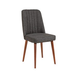 Hanah Home Chair Walnut Anthracite Vina Sandalye Anthracite