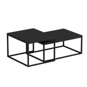 Hanah Home Fészekasztal (2 darabos) Black Leka - Fekete