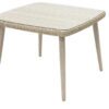 Kerti rattan asztal üveggel VICTORIA 100 x 100 cm (bézs)