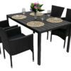 Kerti rattan szett PALERMO 1+4 (különböző hosszúságú) asztal 150x90 cm