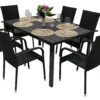 Kerti rattan szett SIENA 1+6 (különböző hosszúságú) asztal 205x90 cm