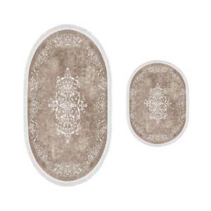 L'essentiel Maison Bathmat Set (2 Pieces) Beige White 410616...