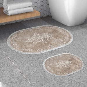 L'essentiel Maison Bathmat Set (2 Pieces) Beige White 410616...