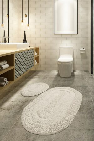 L'essentiel Maison Bathmat Set (2 Pieces) Ecru Macoroni - Ecru