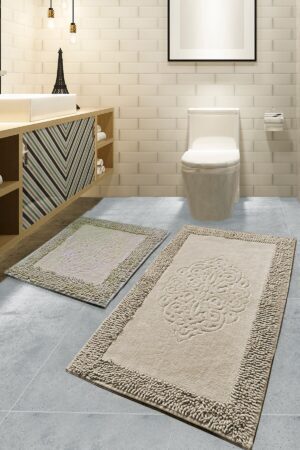 L'essentiel Maison Bathmat Set (2 Pieces) Multicolor Piante - Beige