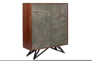 MOUNTAIN SOUL barna-zöld márvány tálalószekrény 120cm