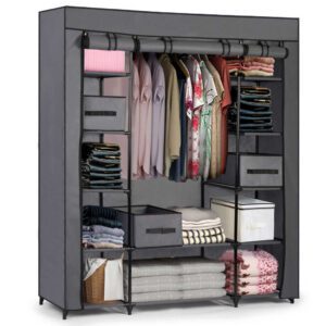 Massido textil Gardrób 12 polccal és 3 fiókkal - Grafit