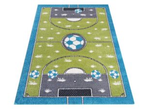 Modern szőnyeg gyerekszobába focipálya motívummal Szélesség: 200 cm | Hossz: 290 cm
