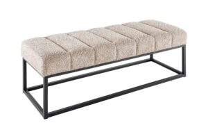 PETIT BEAUTÉ pezsgőszín bouclé ülőpad 110cm