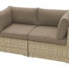 Rattan 2 darabos pad SEVILLE (bézs)