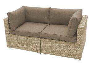 Rattan 2 darabos pad SEVILLE (bézs)