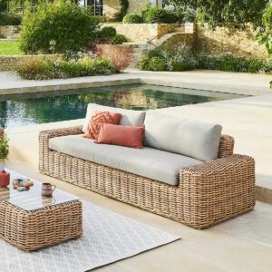 Rattan 3 személyes pad MALAGA