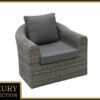 Rattan BORNEO LUXURY fotel (szürke)