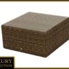 Rattan asztal / puff 73 x 73 cm BORNEO LUXURY (barna)