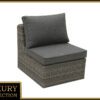 Rattan középső része BORNEO LUXURY (szürke)