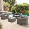 Rattan moduláris készlet BORNEO LUXURY 4 fő részére (szürke)