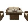 Rattan moduláris készlet BORNEO LUXURY 4 személyes (barna)